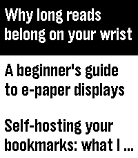 Bookmark list, light theme