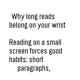 Reader on a round watch